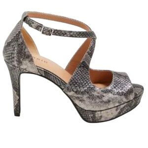 Torrid Faux Snake‎ Skin Strappy Platform Heel Sandal Size 9 Extra Wide